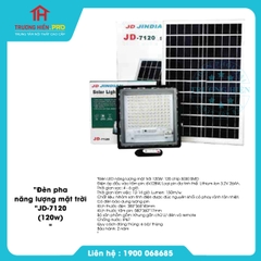 Đèn pha năng lượng mặt trời JD-7120 (120W)