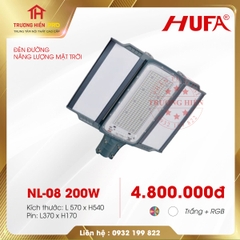 ĐÈN ĐƯỜNG NĂNG LƯỢNG MẶT TRỜI HUFA NL- 08 200W