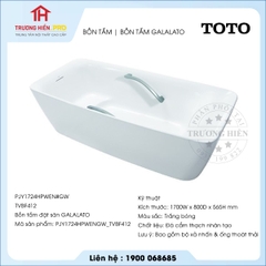 Bồn tắm TOTO PJY1724HPWENGW