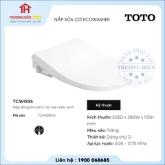 Nắp Bàn Cầu Điện Tử  Washlet TOTO  TCW09S