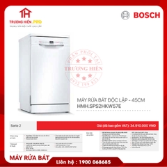 MÁY RỬA BÁT ĐỘC LẬP BOSCH SPS2HKW57E