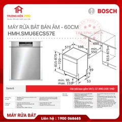 MÁY RỬA BÁT BÁN ÂM BOSCH SMU6ECS57E