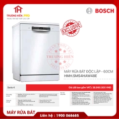 MÁY RỬA BÁT ĐỘC LẬP BOSCH SMS4HAW48E