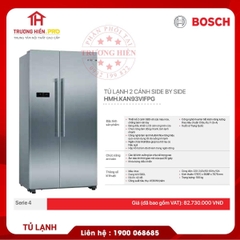 TỦ LẠNH 2 CÁNH SIDE BY SIDE BOSCH KAN93VIFPG