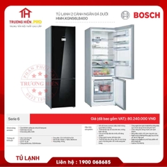 TỦ LẠNH 2 CÁNH NGĂN ĐÁ DƯỚI BOSCH KGN56LB400