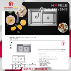 CHẬU INOX HAFELE HS20-SSN2S90L