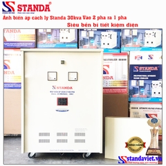 Máy biến áp cách ly 30kva vào 2 pha ra 1 pha 380V/400V/110V