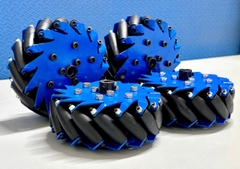 Bánh xe mecanum 150mm hợp kim sắt sơn tĩnh điện (bộ gồm 2 trái, 2 phải) Lỗ trục từ 8>12mm