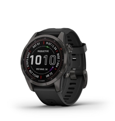 Fēnix 7S Sapphire Solar Carbon Gray DLC with Black Silicone Band