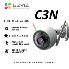 Camera IP Wifi EZVIZ C3N ngoài trời 1080P, 2MPx (Có màu ban đêm)
