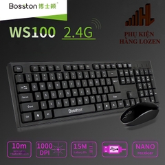 Combo Chuột + Bàn phím BOSSTON WS100 không dây văn phòng