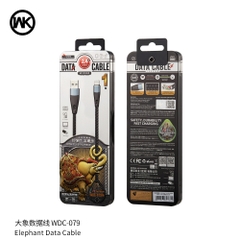 Cáp sạc Wekome Elephant WDC-079 USB to Lightning / Type-C / Micro sạc nhanh 2.4A bọc vải dù dài 100cm