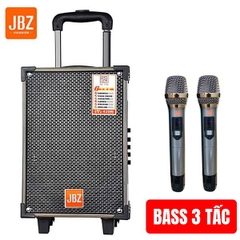 Loa kéo + xách JBZ NE-109 kèm 2 mic hát karaoke BASS 3 tấc