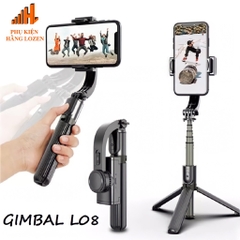 Gậy chống rung Gimbal Stabilizer L08, Có 3 chân đỡ, Tặng kèm nút bấm Bluetooth