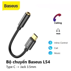 Jack chuyển Baseus L54 Type-C to Audio AUX 3.5