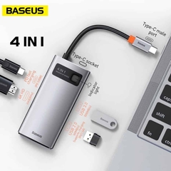 Hub Baseus 4 in 1 Metal Gleam chuyển đổi và chia cổng USB
