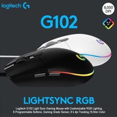 Chuột Gaming Logitech G102 Gen 2 Lightsync LED RGB, 6 nút lập trình