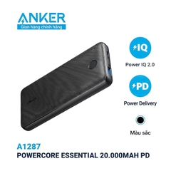 Sạc dự phòng Anker PowerCore Metro Essential 20.000mAh 20W PD A1287 - 2 Cổng sạc nhanh Type-C (in/out) + USB (in)