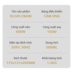 Máy Xay Nấu Đa Năng Olivo CB400