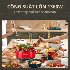Nồi Lẩu Điện Lòng 4L Có Thể Tách Rời Mishio MK348