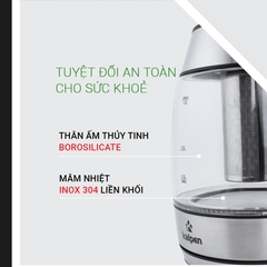Ấm Đun Nước Siêu Tốc Thủy Tinh Kalpen KK66