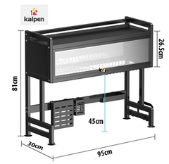 Kệ Chén Bát Trên Bồn Rửa Có Nắp Đậy Kalpen