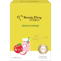 Hộp 8 miếng mặt nạ My Beauty Diary Apple Polyphenols Mask làm sạch se khít lỗ chân lông trắng sáng da táo đỏ