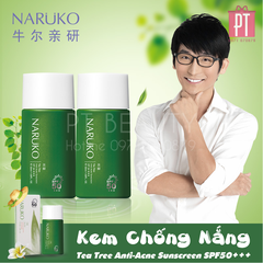 Naruko Đài Loan - Kem Chống Nắng Tràm Trà Tea Tree Anti-Acne Sunscreen SPF50 PA+++ 30ml