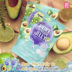 (Xanh nhạt) Mặt Nạ Thạch Jelly Bơ Mát Lạnh Sexylook hộp 3 miếng