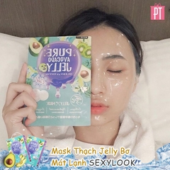 (Xanh nhạt) Mặt Nạ Thạch Jelly Bơ Mát Lạnh Sexylook hộp 3 miếng