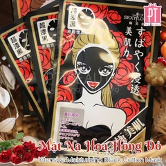 Mặt Nạ Hoa Hồng Đỏ Sexylook Intensive Moisturizing Black Cotton Mask 5pcs