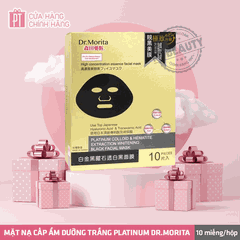 Mặt Nạ Cấp Ẩm Dưỡng Trắng Dr.Morita Platinum Colloid Whitening Blackhead Facial Mask Hộp 10 Miếng