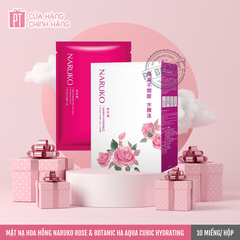 Mặt Nạ Cấp Ẩm Sâu Naruko Rose & Botanic HA Aqua Cubic Hydrating Mask EX 10pcs