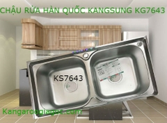KS7643, Chậu rửa inox kháng khuẩn KANGSUNG KOREA KS7643