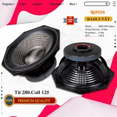 Loa bass Bosa 50 5 tấc từ 280 coil 125 (màng cacbon) 18BS1500