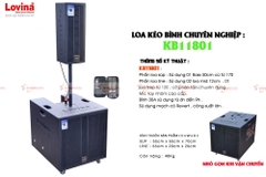 Loa cột Lovina KB-11801 (1 Sub 50 + 1 treble 350 + 2 Trung 12cm)