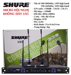 Micro Hội Nghị Không Dây Chuyên Nghiệp Shure Ux5