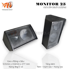 Vỏ loa monitor 25 2,5 tấc, ván ép cao cấp, VLMT-25