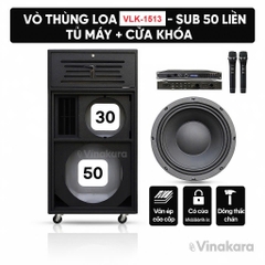 Vỏ loa kéo điện 3 bass - 2 bass - 1 sub 50 + 1 full 30 + họng treble đôi | VLK-1513