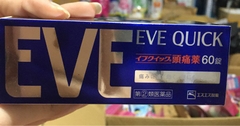 Viên uống giảm đau hạ sốt Eve Quick 60 viên - Hàng Nhật nội địa