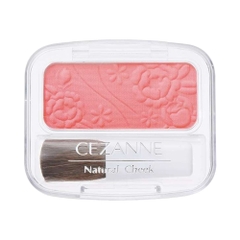 Phấn má hồng Cezanne Nutural Cheek hộp 4g kèm cọ ( màu 01 Peach Pink) - Hàng Nhật nội địa