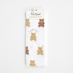 Khăn mặt cotton 2 lớp mẫu gấu 28x70cm - Hàng Nhật nội địa