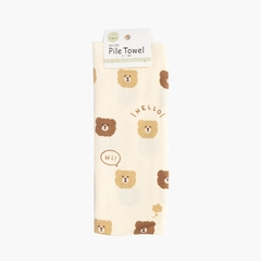 Khăn mặt cotton 2 lớp mẫu gấu 28x70cm - Hàng Nhật nội địa