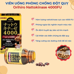 Viên uống hỗ trợ điều trị đột quỵ 4000 FU Orihiro 60 viên - Hàng Nhật nội địa