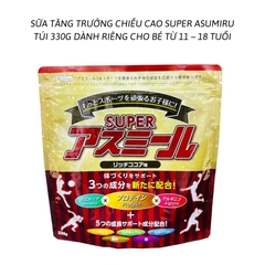 Sữa Tăng Trưởng Chiều Cao Super Asumiru Túi 330g dành Riêng Cho Bé Từ 11 – 18 tuổi - Hàng Nhật nội địa