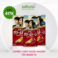 Combo 3 Hộp Nhuộm Tóc Thảo Dược Bigen 7G Nhật Bản ( Màu Đen)