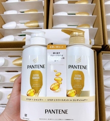 Dầu gội Pantene set 3 kèm ủ tóc UV màu xanh lá và màu vàng - Hàng Nhật nội địa