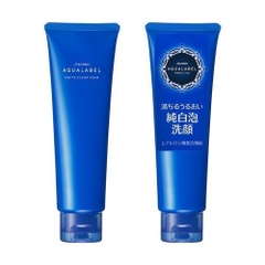 Sữa Rửa Mặt Shiseido Aqualabel Màu xanh Siêu Trắng Da 130g - Hàng Nhật nội địa