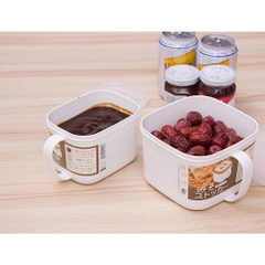 Hộp nhựa Nakaya có nắp, quai cầm 1.4l- Hàng Nhật nội địa