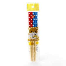 Set 2 đôi đũa cho bé mẫu ngôi sao 16.5cm - Hàng Nhật nội địa